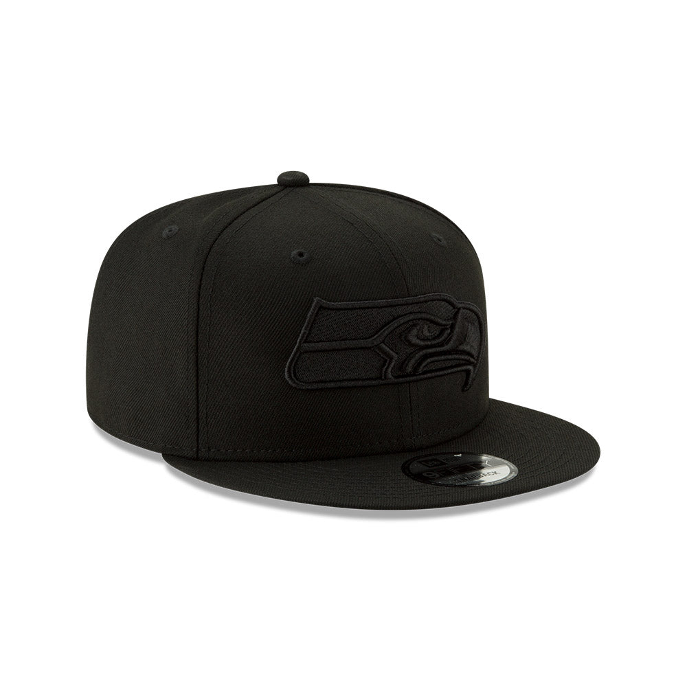 Seattle Seahawks New Era 9FIFTY Black Basic Tonal Snapback Hat