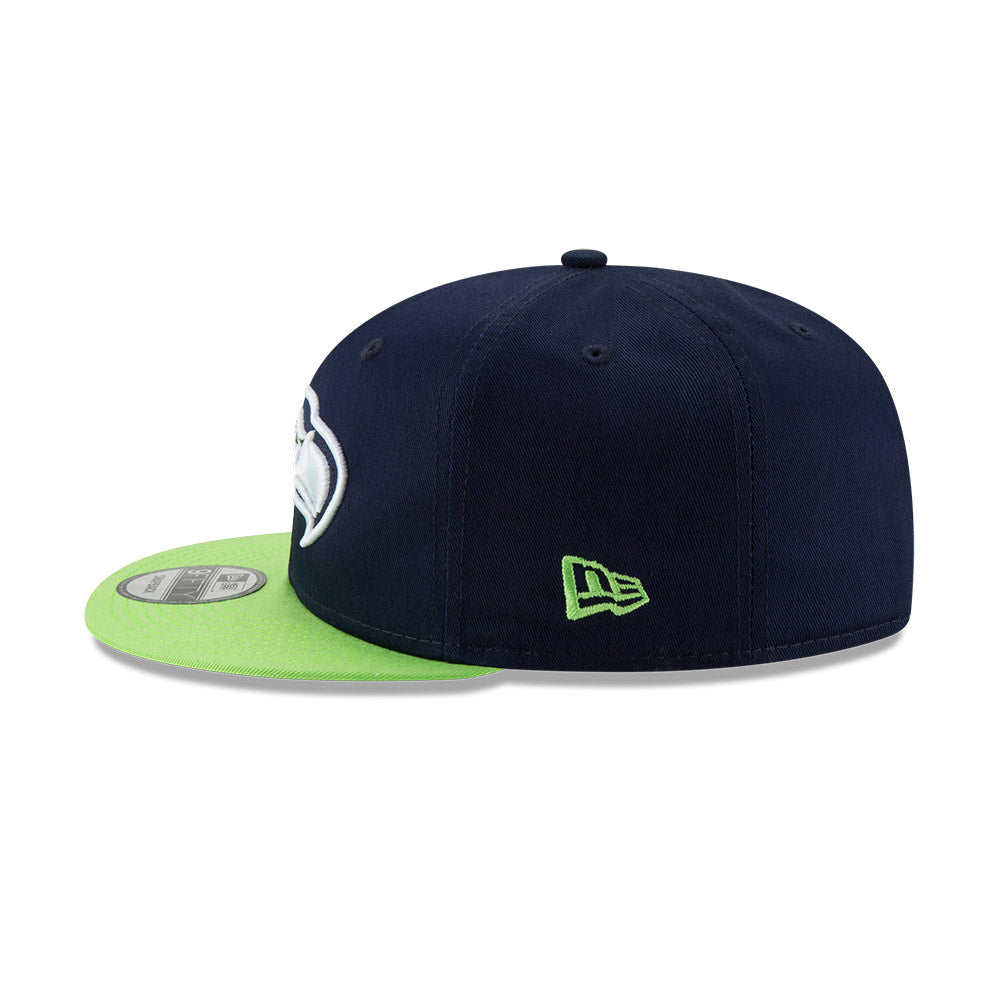 Seattle Seahawks New Era 9FIFTY Navy/Green Snapback Hat