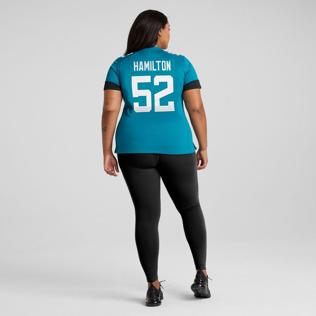 DaVon Hamilton Jacksonville Jaguars Nike Women's Game Jersey - Teal
