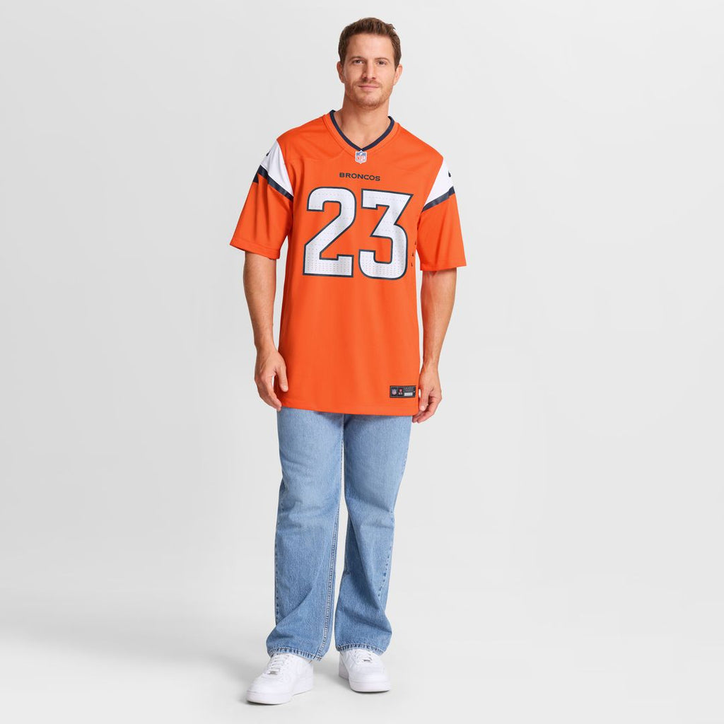Jahdae Barron Denver Broncos Nike Game Player Jersey - Orange