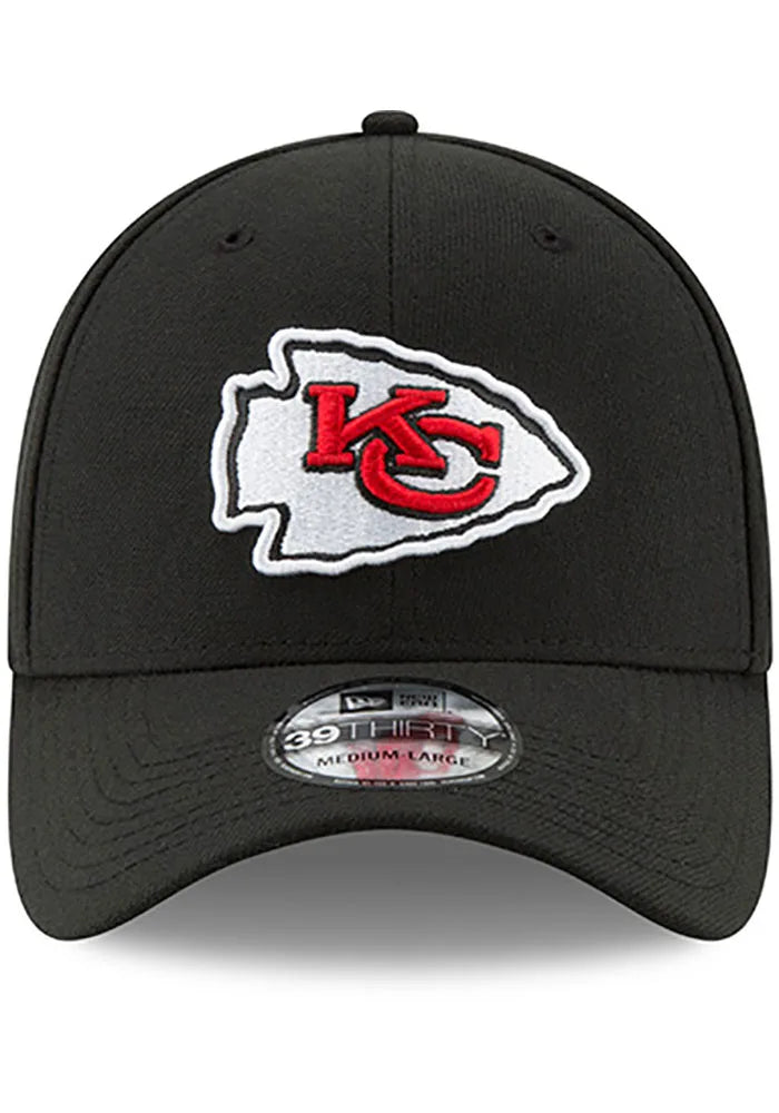 Men's Kansas City Chiefs New Era Black Team Classic 39THIRTY Flex Hat