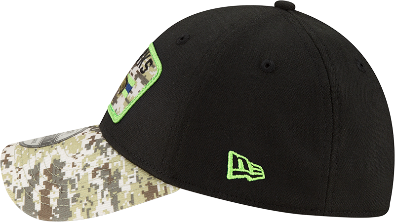 Men's Seattle Seahawks New Era Black 2021 Salute to Service 39THIRTY Flex Hat