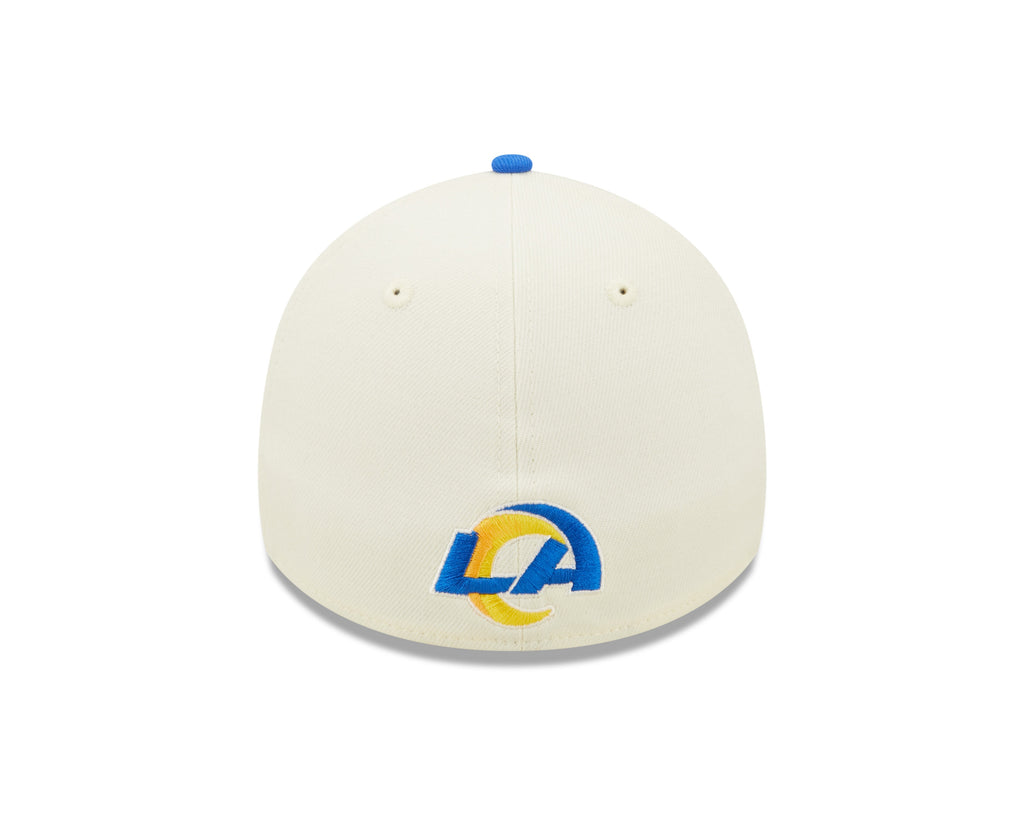 Men's Los Angeles Rams New Era Cream/Blue 2022 Sideline 39THIRTY Flex Hat