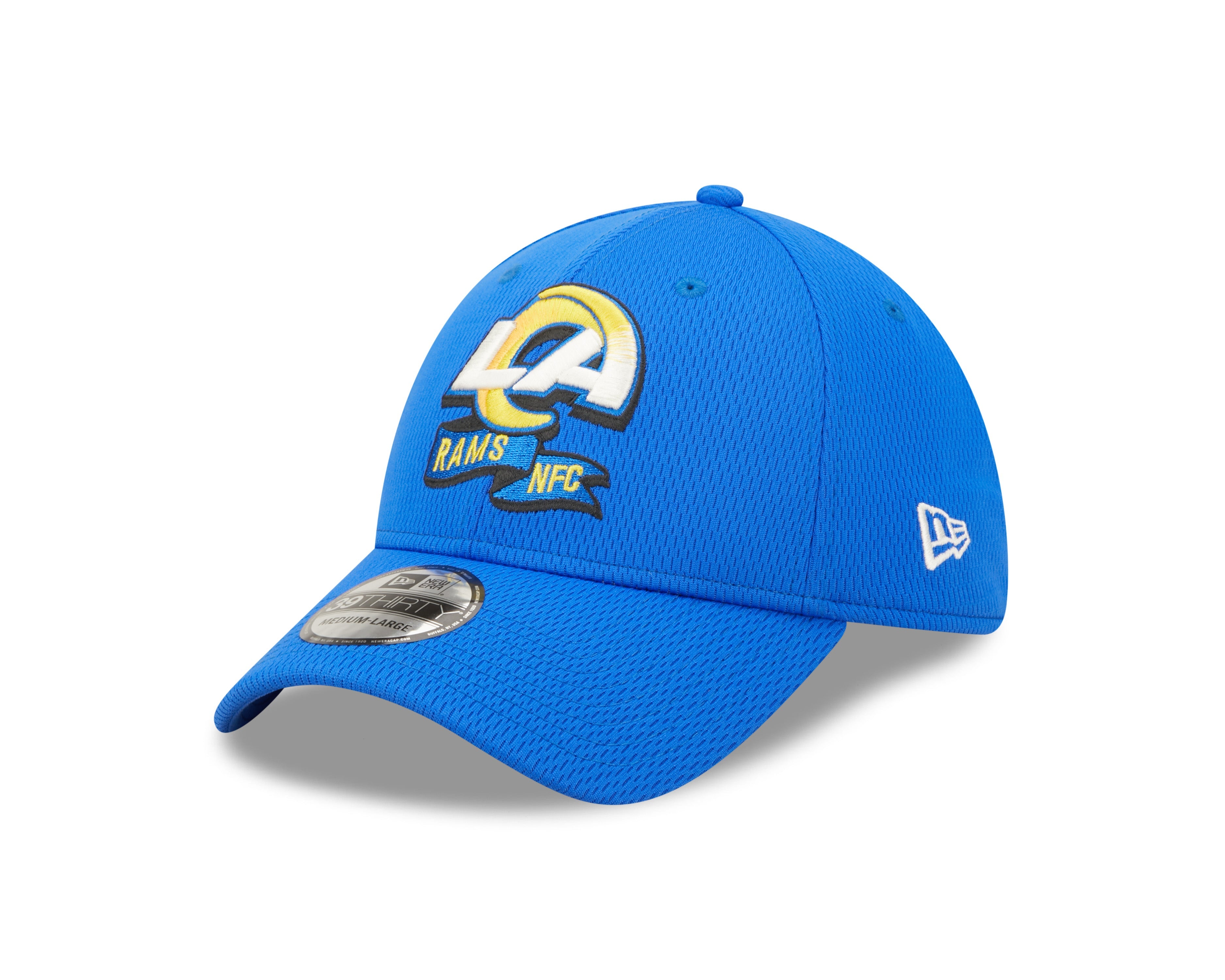 Men's Los Angeles Rams New Era Blue 2022 Sideline Coaches 39THIRTY Flex Hat
