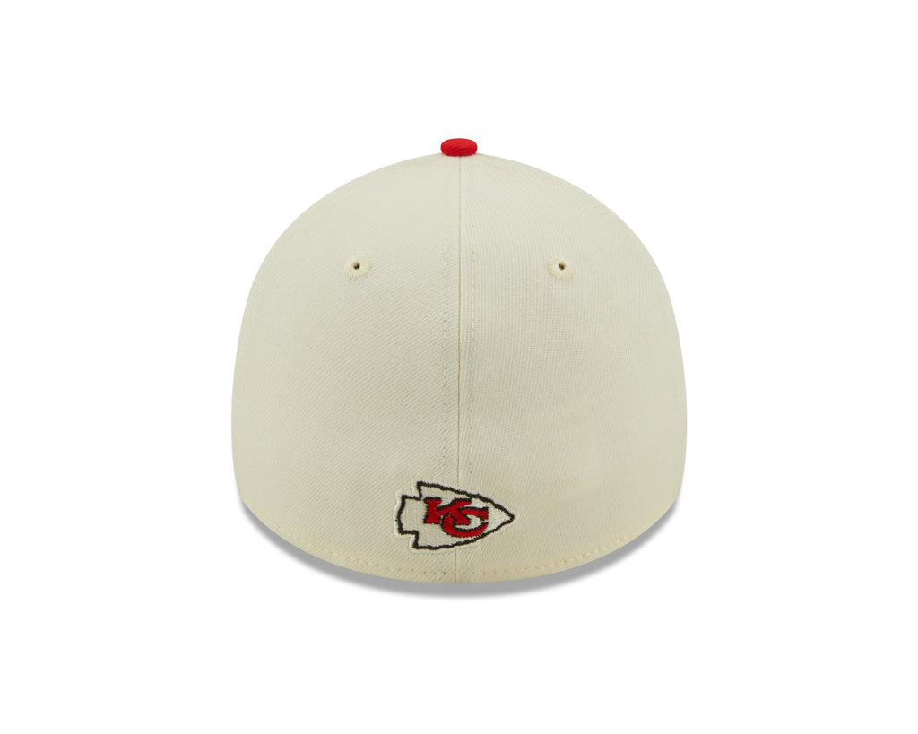 Men's Kansas City Chiefs New Era Cream/Red 2022 Sideline 39THIRTY Flex Hat