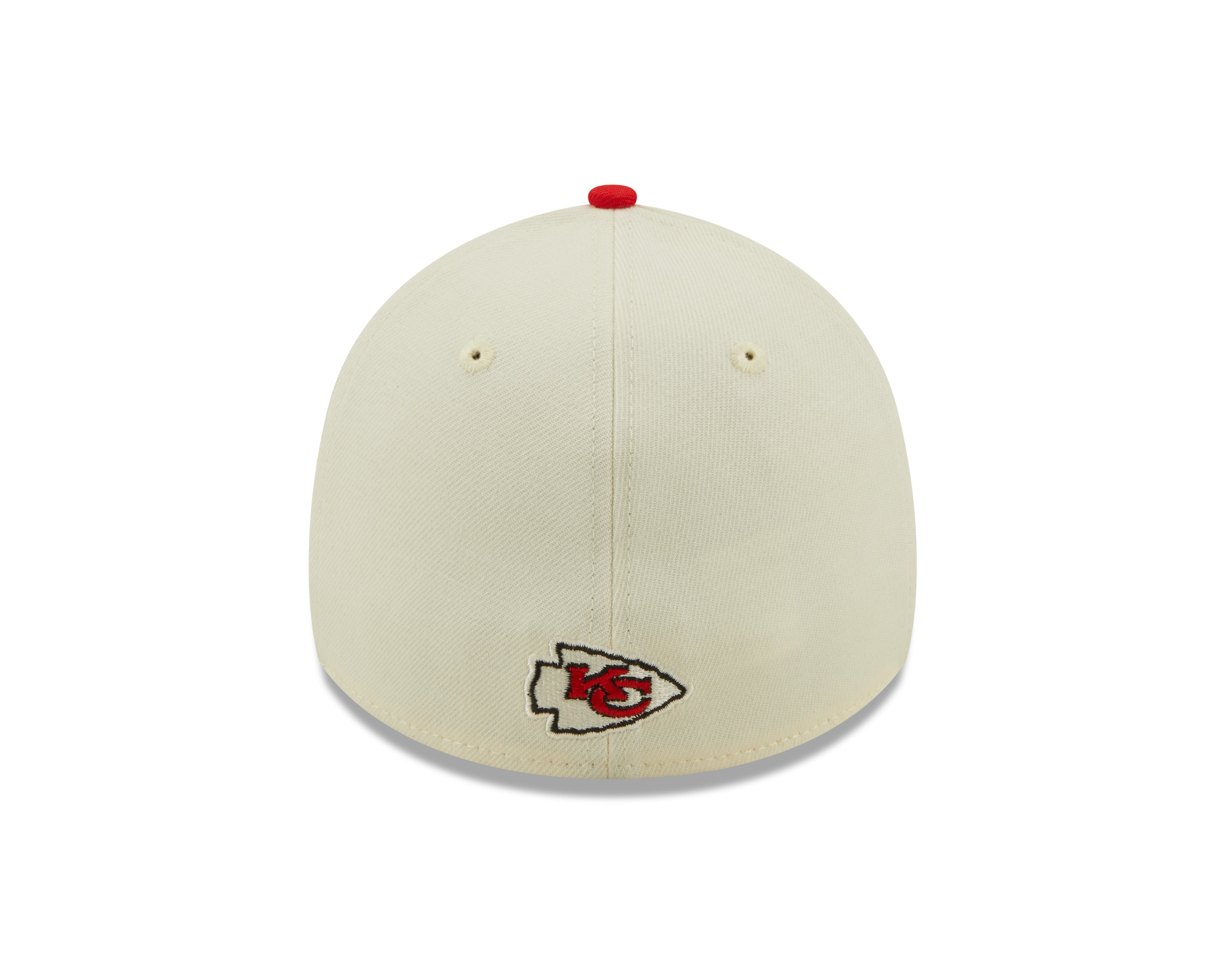 Men's Kansas City Chiefs New Era Cream/Red 2022 Sideline 39THIRTY Flex Hat