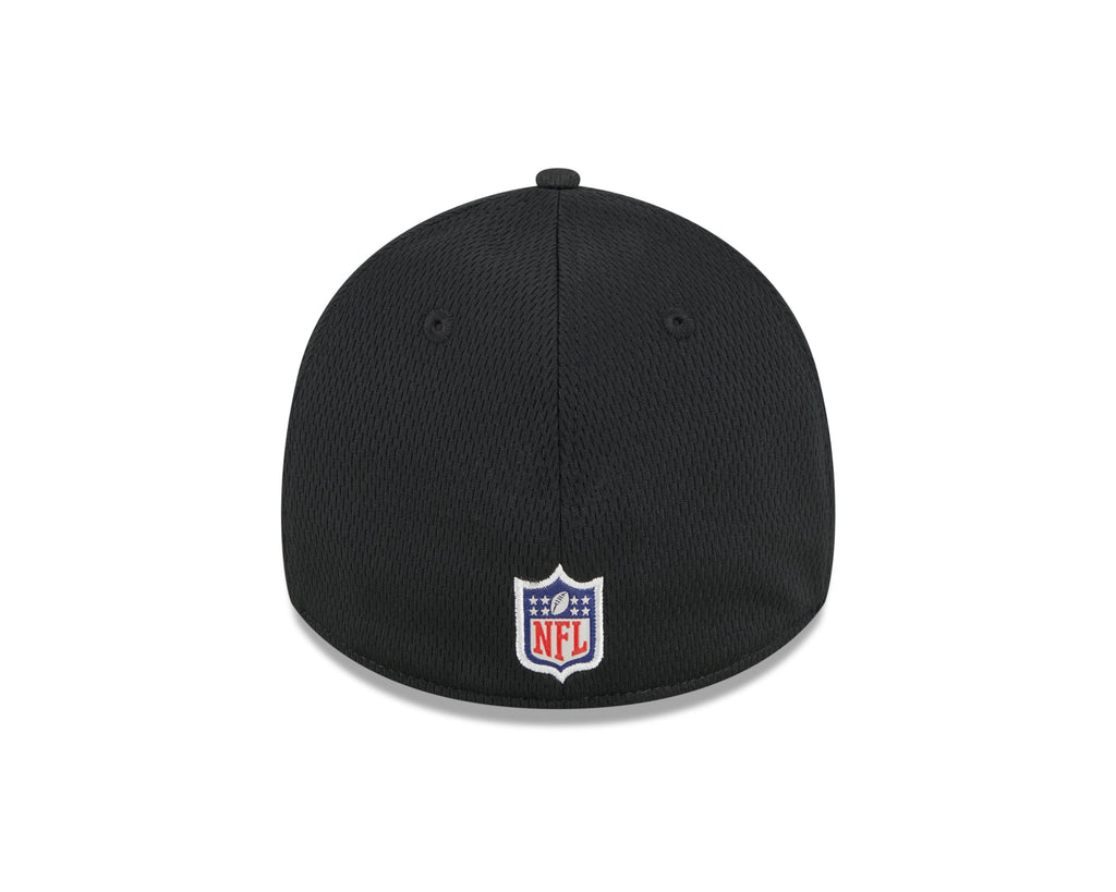 Men's Cincinnati Bengals New Era NFL 2023 Training Camp Black Primary Logo 39THIRTY Flex Fit Hat