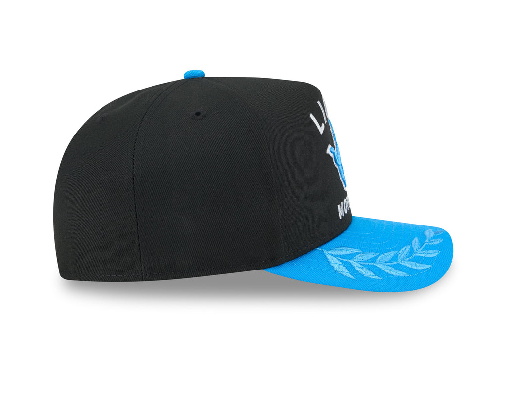 Men's Detroit Lions New Era Black 2025 On Stage NFL Draft A-Frame 59FIFTY Fitted Hat