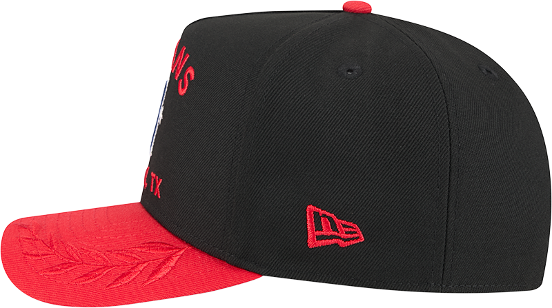 Men's Houston Texans New Era 2025 NFL Draft Black A-Frame 9FIFTY Snapback Adjustable Hat