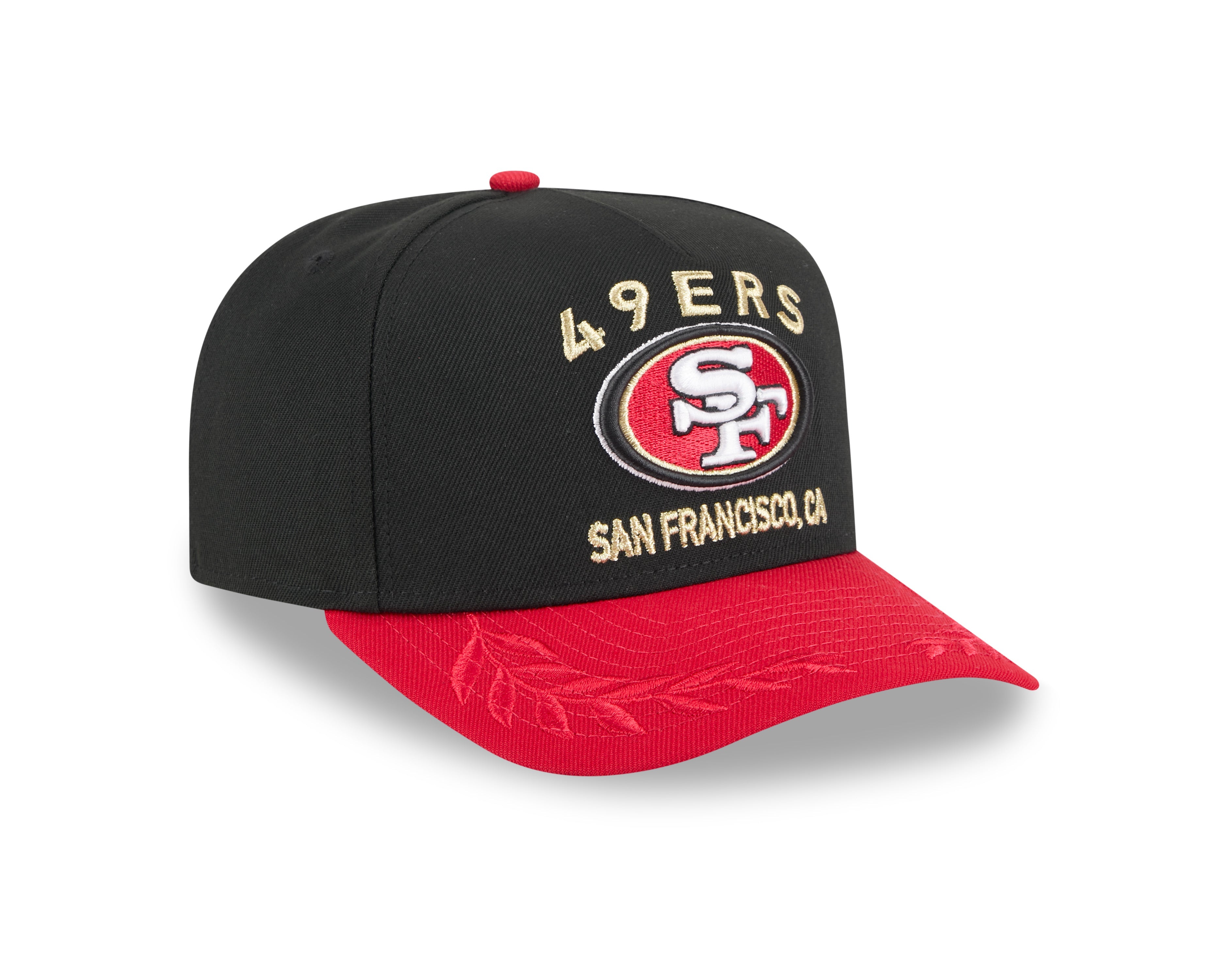 Men's San Francisco 49ers New Era 2025 NFL Draft Black A-Frame 9FIFTY Snapback Adjustable Hat