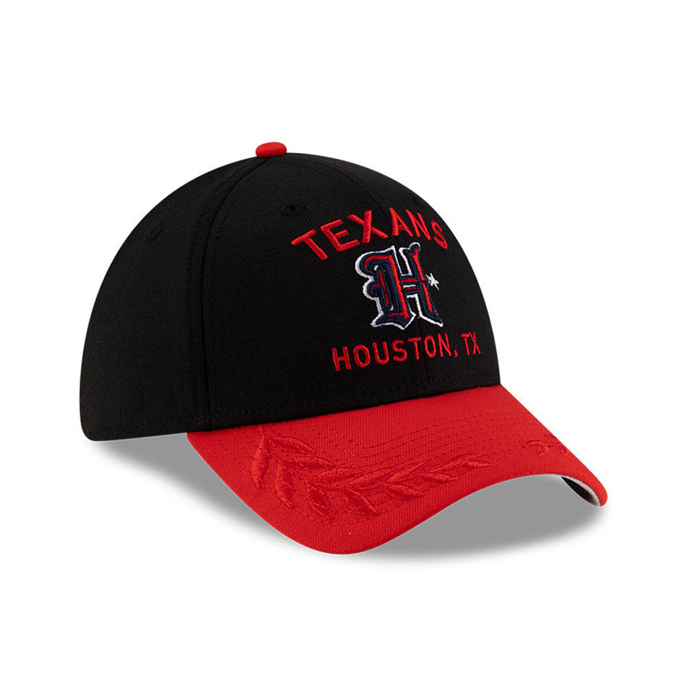 Men's Houston Texans New Era 2025 NFL Draft Black 39THIRTY Flex Fit Hat