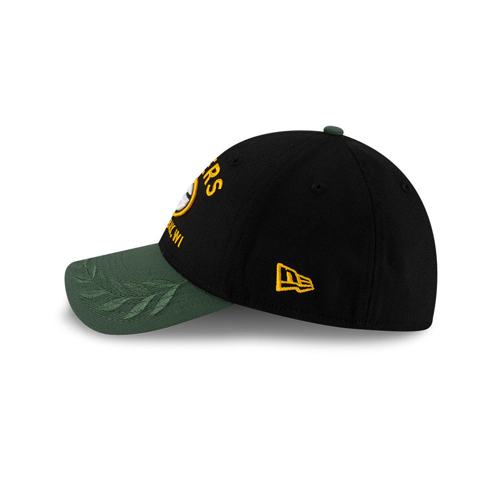 Men's Green Bay Packers New Era 2025 NFL Draft Black 39THIRTY Flex Fit Hat