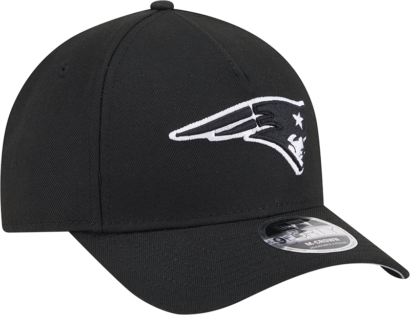 New England Patriots New Era Black A-Frame 9FORTY M-Crown Adjustable Hat