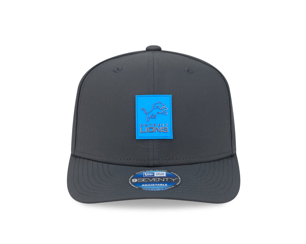 Men's Detroit Lions New Era Graphite 2025 Sideline 9SEVENTY Cold Adjustable Hat