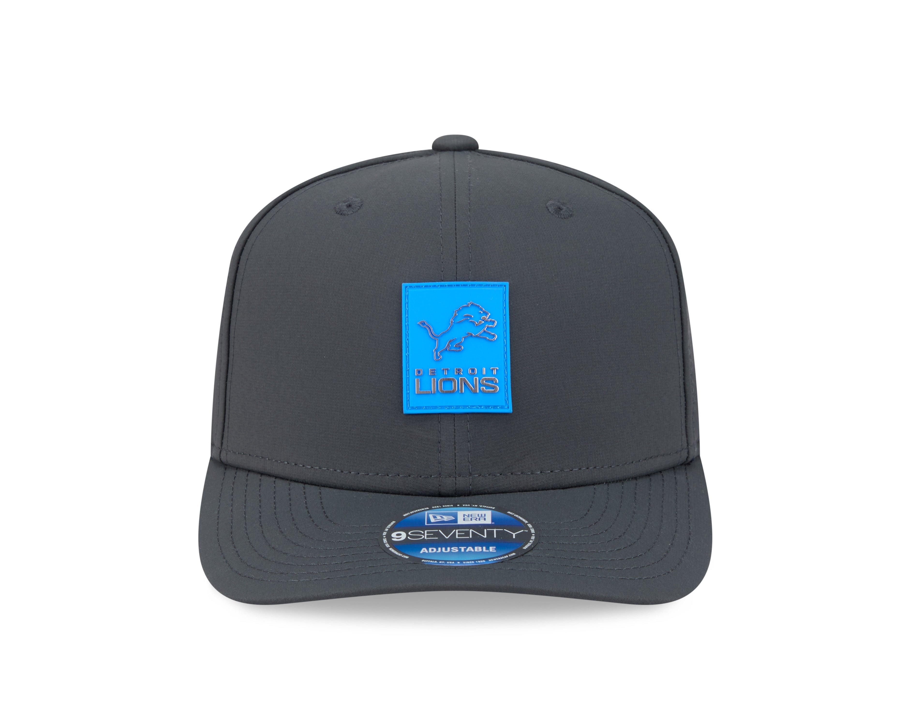 Men's Detroit Lions New Era Graphite 2025 Sideline 9SEVENTY Cold Adjustable Hat