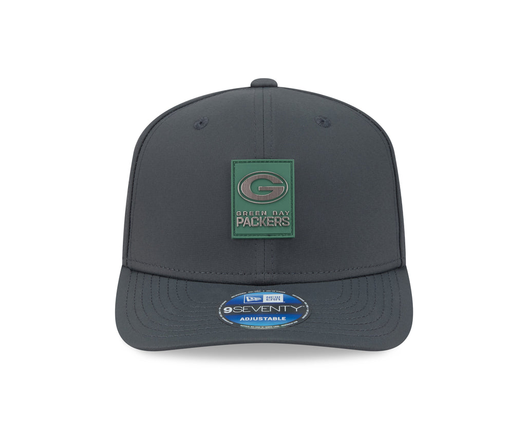 Men's Green Bay Packers New Era Graphite 2025 Sideline 9SEVENTY Cold Adjustable Hat