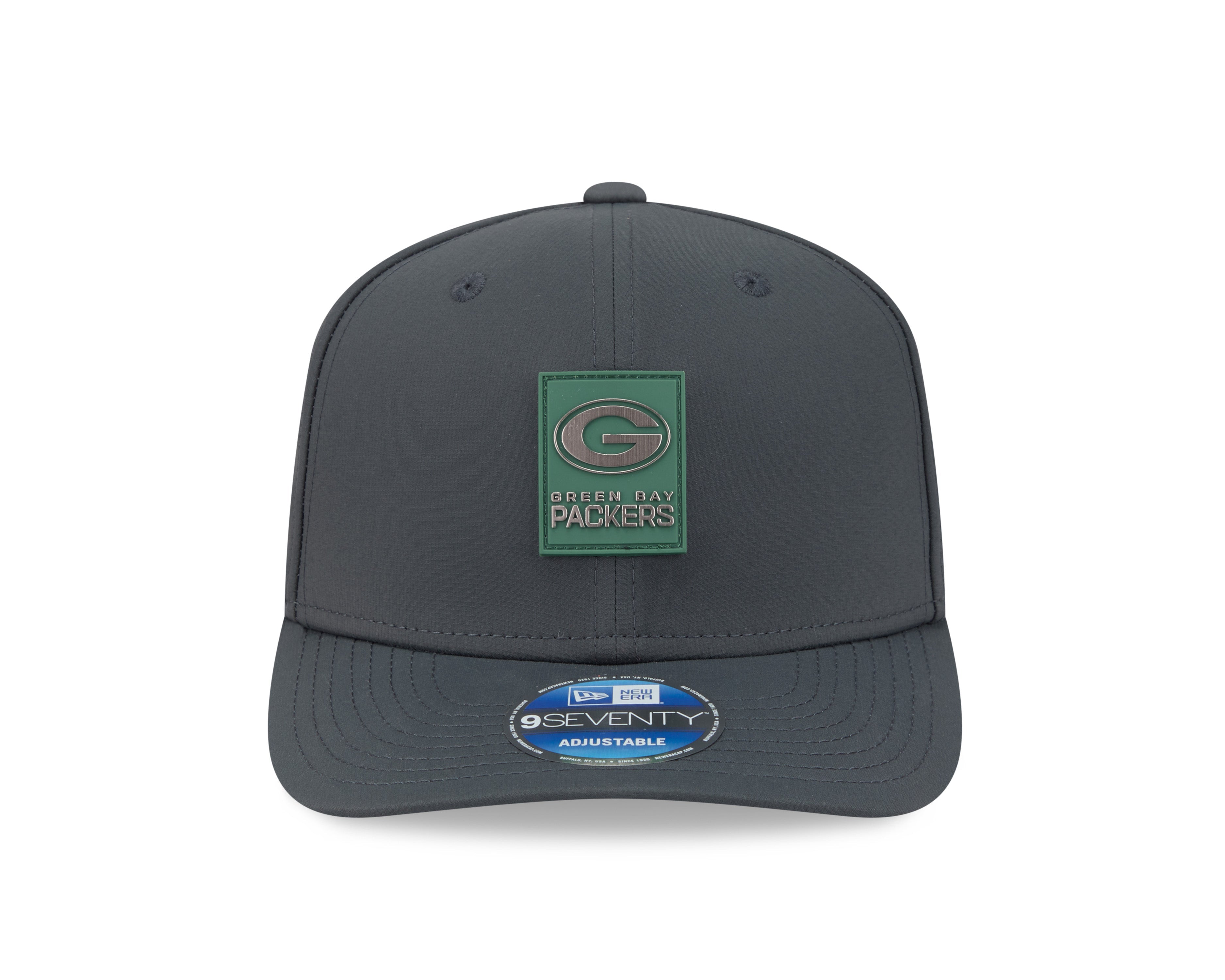 Men's Green Bay Packers New Era Graphite 2025 Sideline 9SEVENTY Cold Adjustable Hat