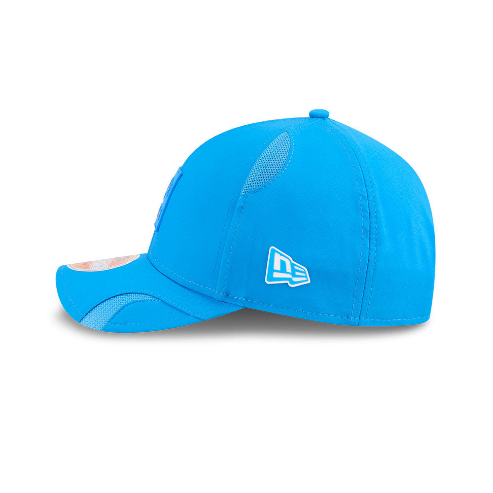 Men's Detroit Lions New Era Blue 2025 NFL Primary Logo Sideline Heat 9FORTY M-Crown Adjustable Hat