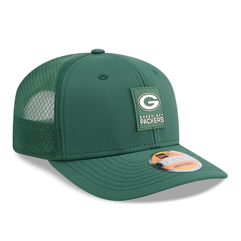 Men's Green Bay Packers New Era Green 2025 NFL Sideline Heat 9SEVENTY Adjustable Hat