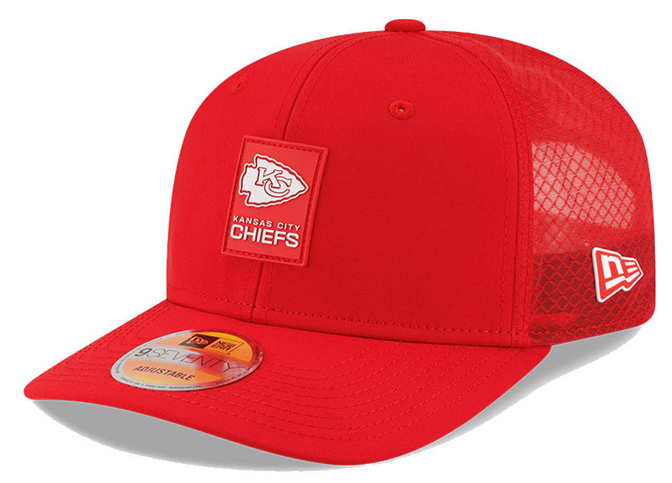 Men's Kansas City Chiefs New Era Red 2025 NFL Sideline Heat 9SEVENTY Adjustable Hat