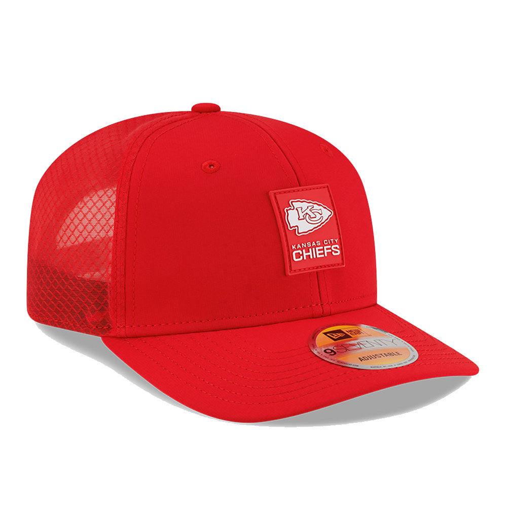 Men's Kansas City Chiefs New Era Red 2025 NFL Sideline Heat 9SEVENTY Adjustable Hat