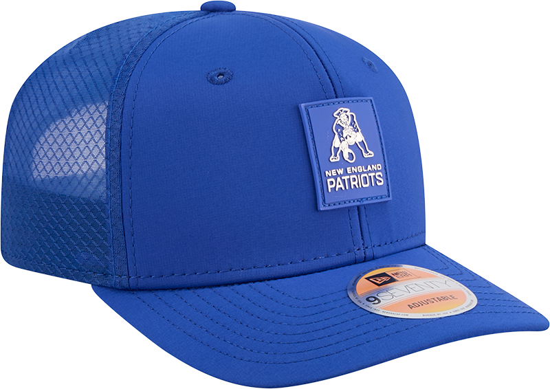 Men's New England Patriots New Era Royal 2025 Sideline 9SEVENTY Trucker Adjustable Hat