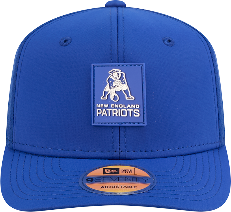Men's New England Patriots New Era Royal 2025 Sideline 9SEVENTY Trucker Adjustable Hat