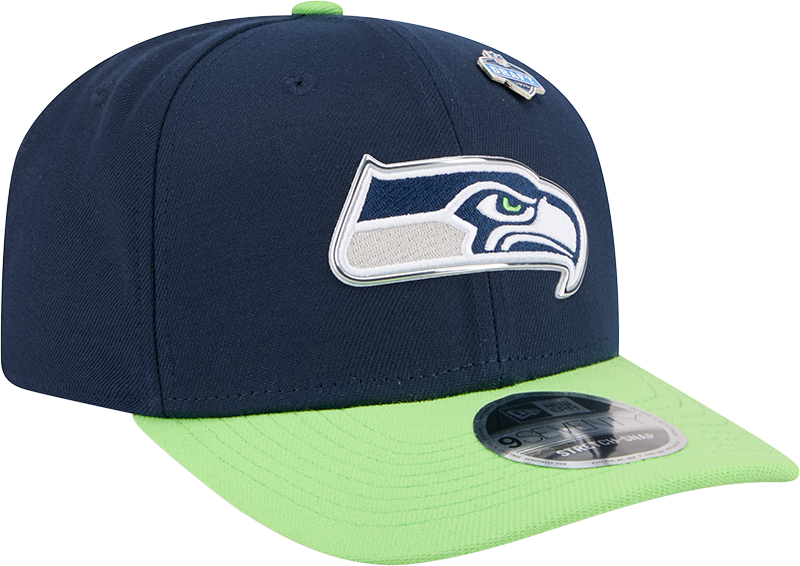 Seattle Seahawks New Era Navy/Green 2026 NFL Draft 9SEVENTY Snapback Adjustable Hat