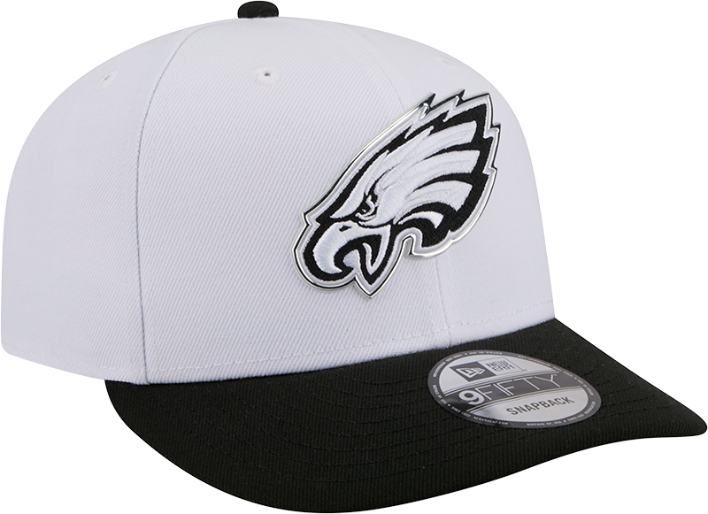 Philadelphia Eagles New Era White/Black 2026 NFL Draft 9FIFTY Snapback Adjustable Hat