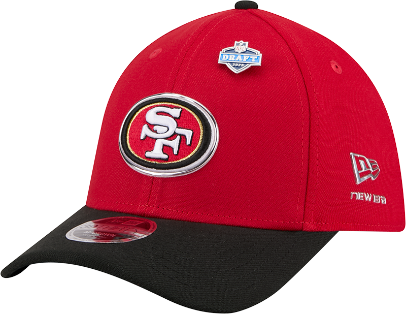 San Francisco 49ers New Era Red/Black 2026 NFL Draft 39THIRTY M-Crown Flex Hat