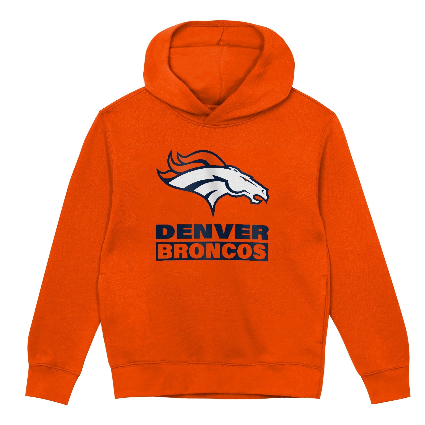 Denver Broncos Youth Back to Basics Orange Hoodie