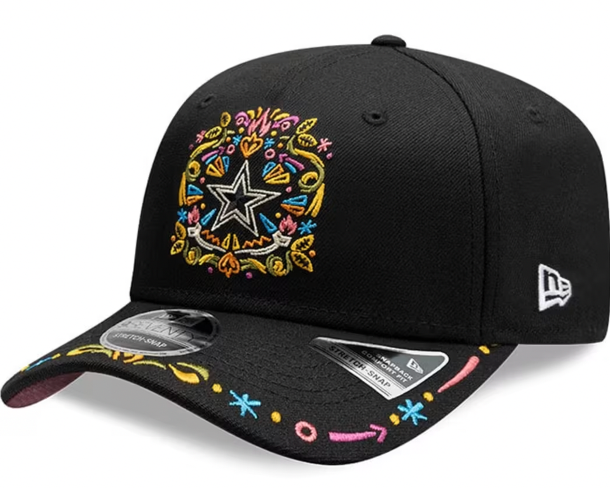 Men's Dallas Cowboys New Era Black Hasta La Muerte 25 9SEVENTY Adjustable Hat