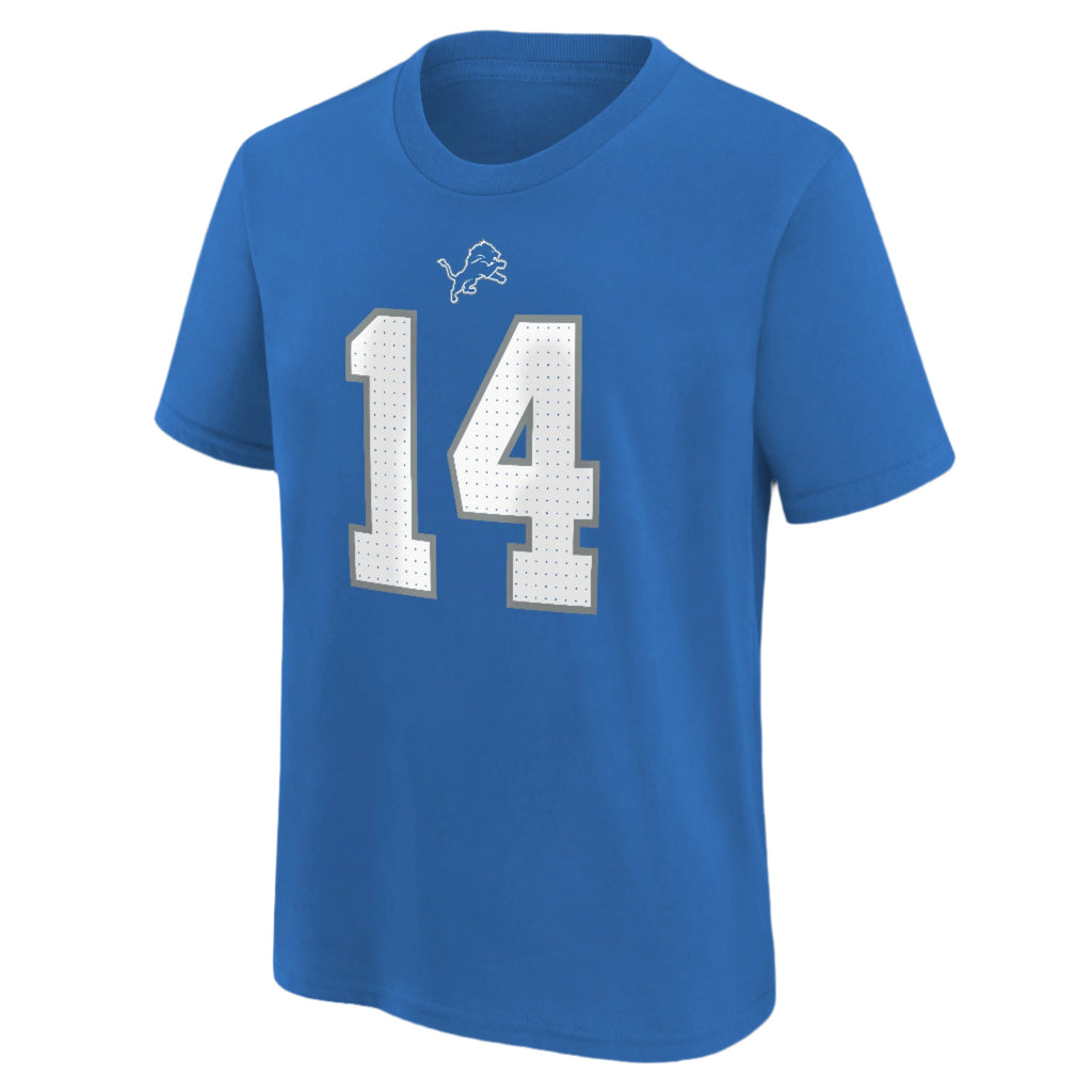Youth Amon St. Brown Detroit Lions Nike Blue FUSE Name & Number T-Shirt
