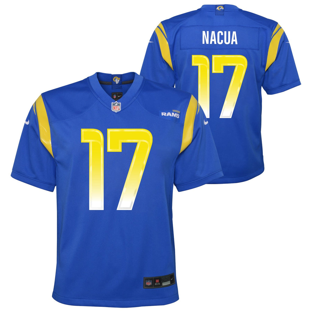 Youth Los Angeles Rams Puka Nacua Nike Royal Blue "ROOKIE" #17 Game Jersey