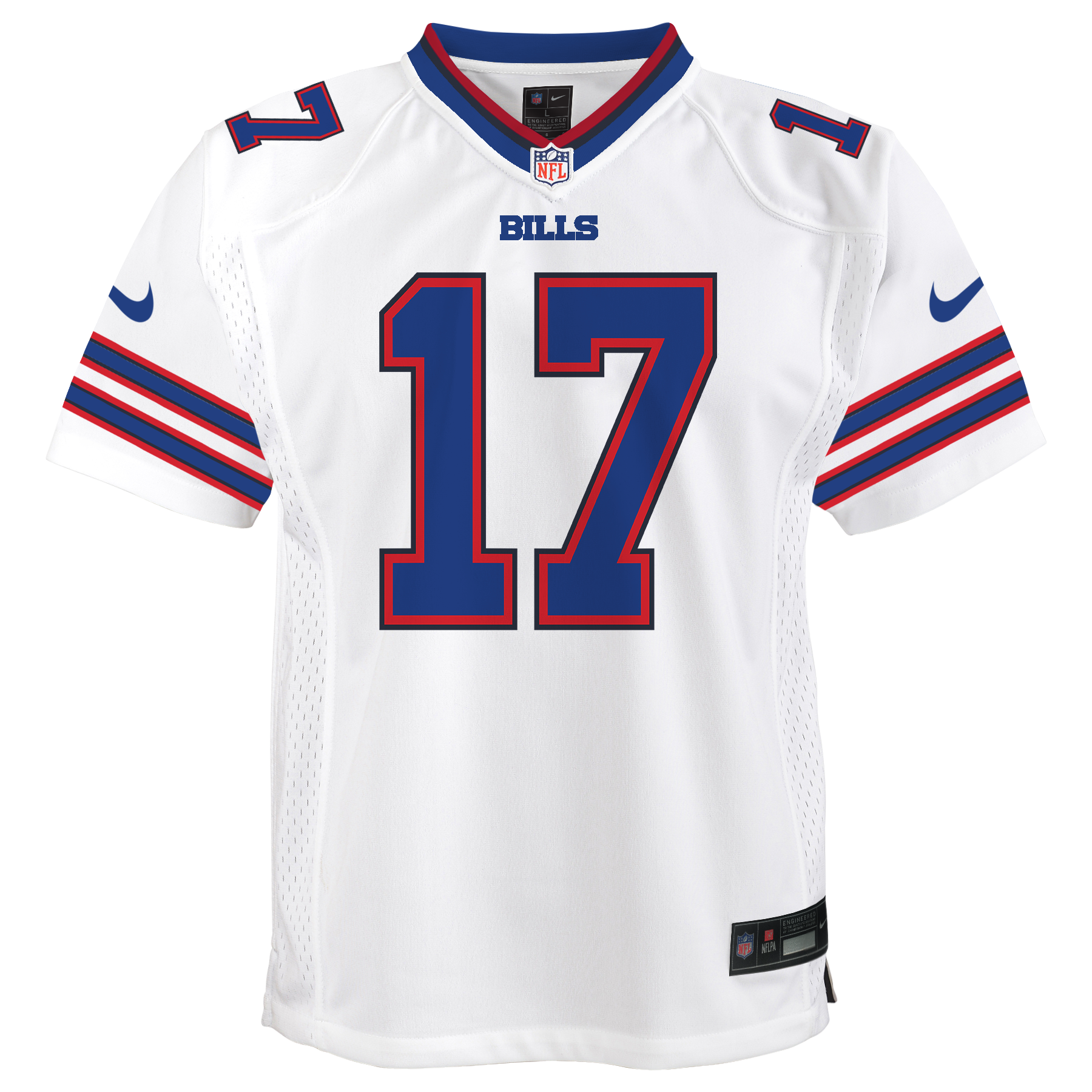 Youth Josh Allen Buffalo Bills Nike White Road Game Player Jersey