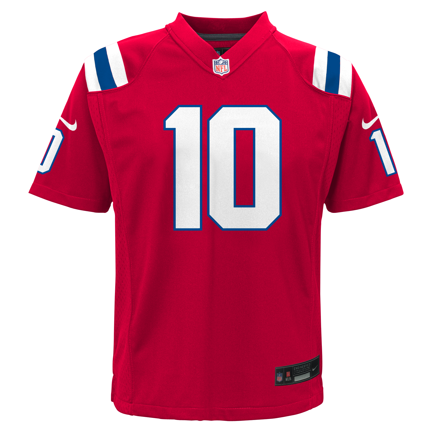 Youth Drake Maye New England Patriots Nike Red Alternate Jersey