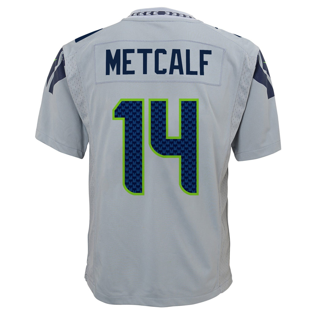Youth DK Metcalf Seattle Seahawks Nike Wolf Gray Alternate Game Jersey