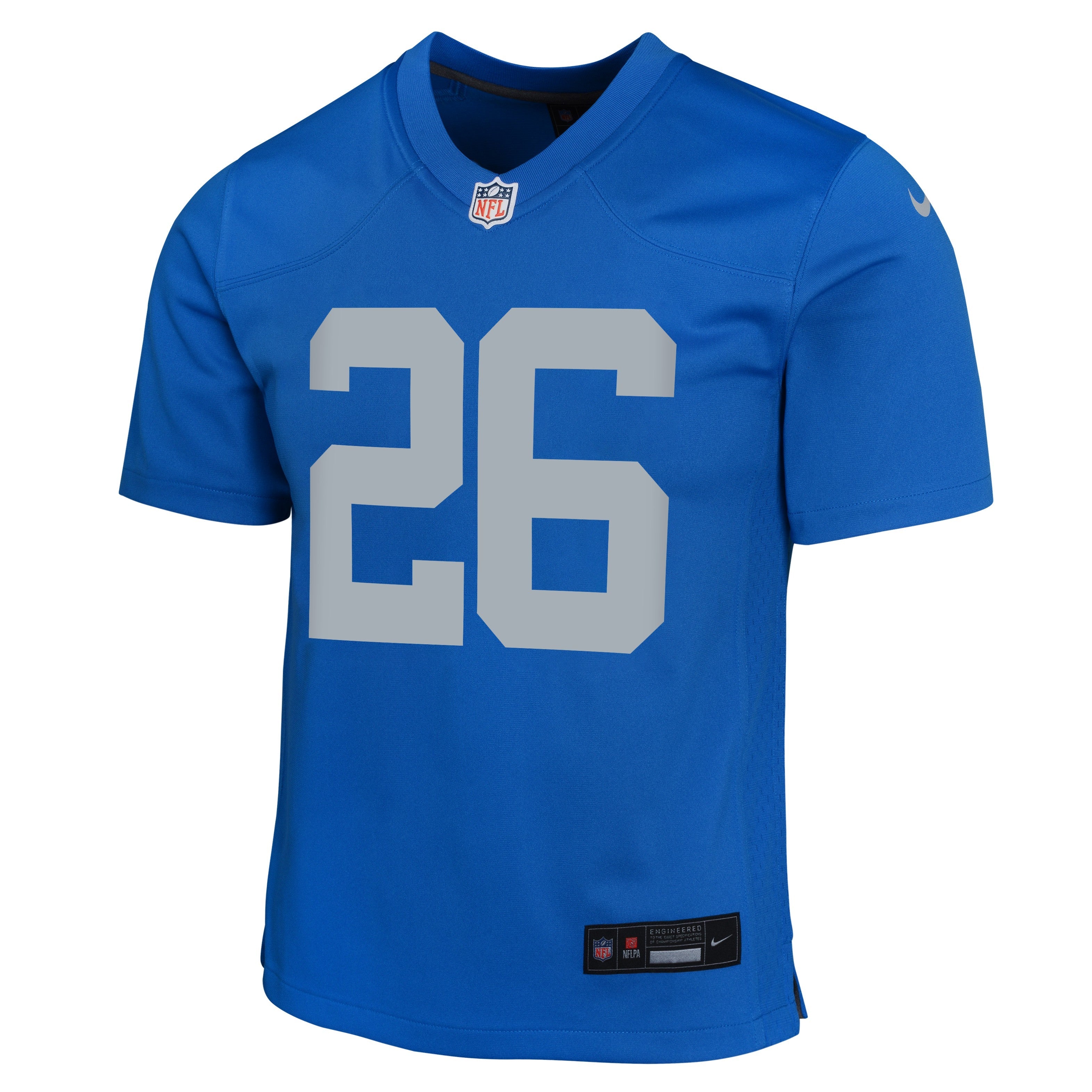 Youth Detroit Lions Jahmyr Gibbs Nike Alternate Blue "ROOKIE" Game Jersey