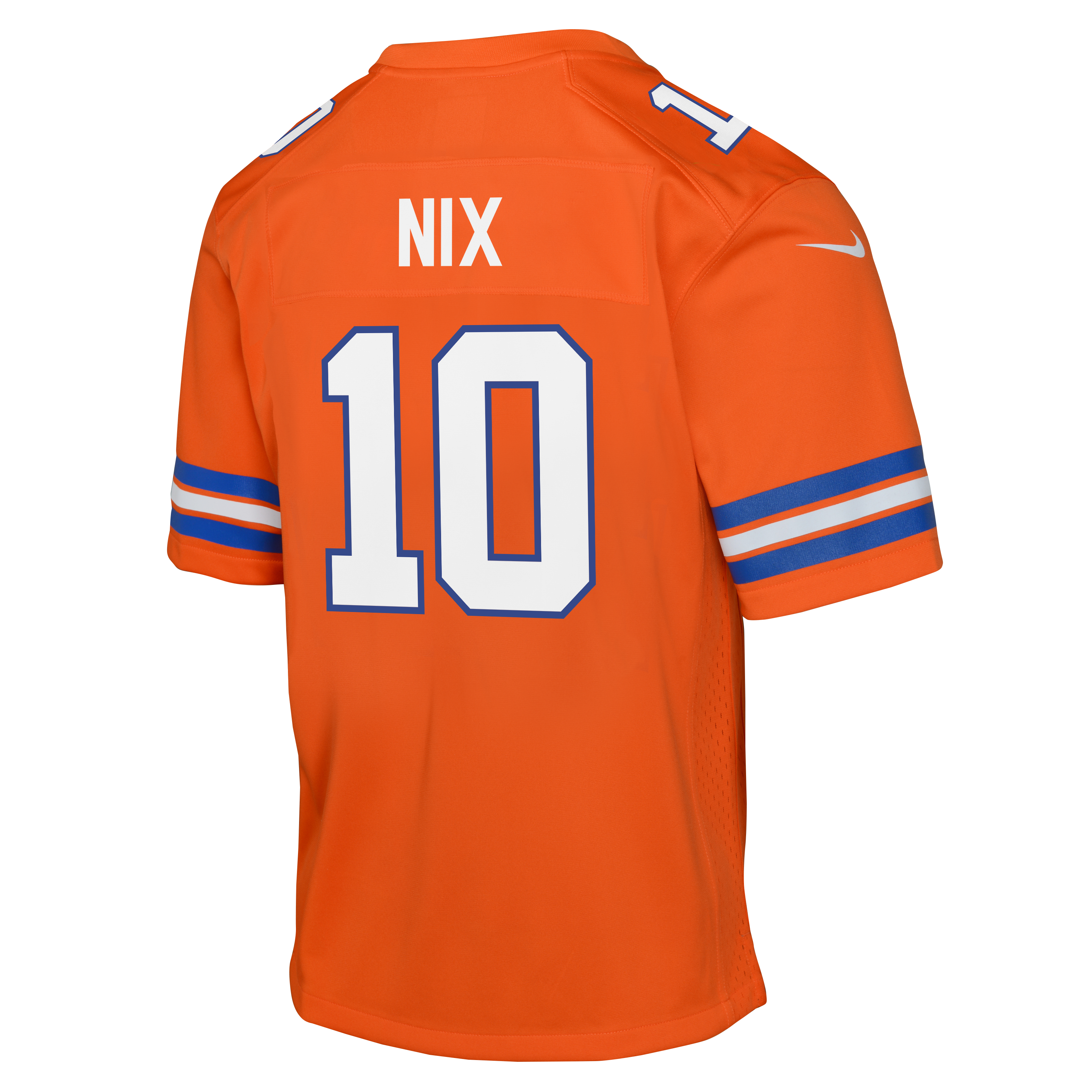 Youth Denver Broncos Bo Nix Nike Retro Alternate Orange Game Team Jersey