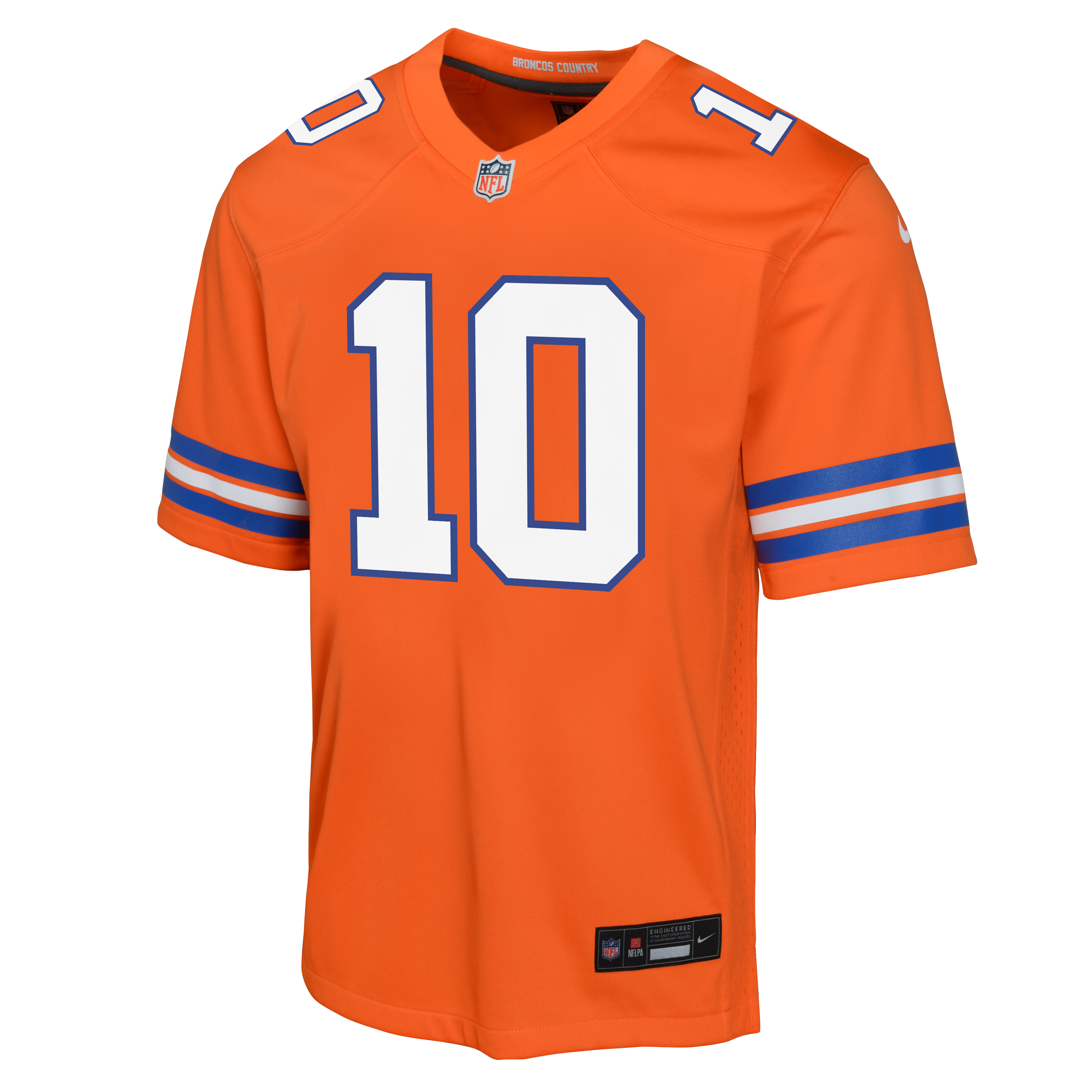 Youth Denver Broncos Bo Nix Nike Retro Alternate Orange Game Team Jersey
