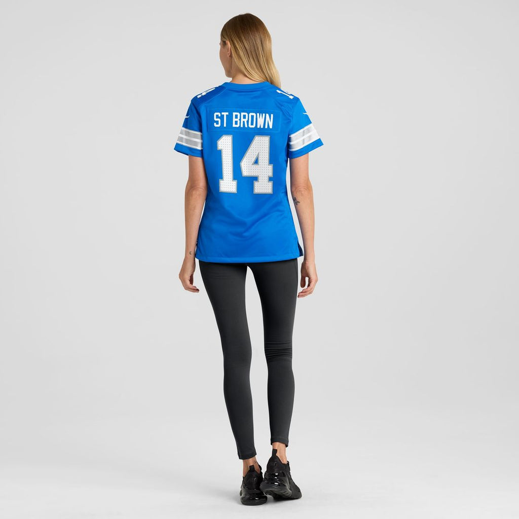 Amon-Ra St. Brown Detroit Lions Nike Women's White Game Jersey - White