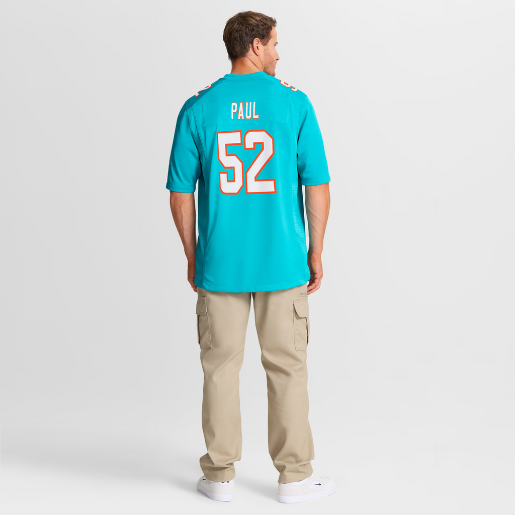 Patrick Paul Miami Dolphins Nike  Game Jersey -  Aqua
