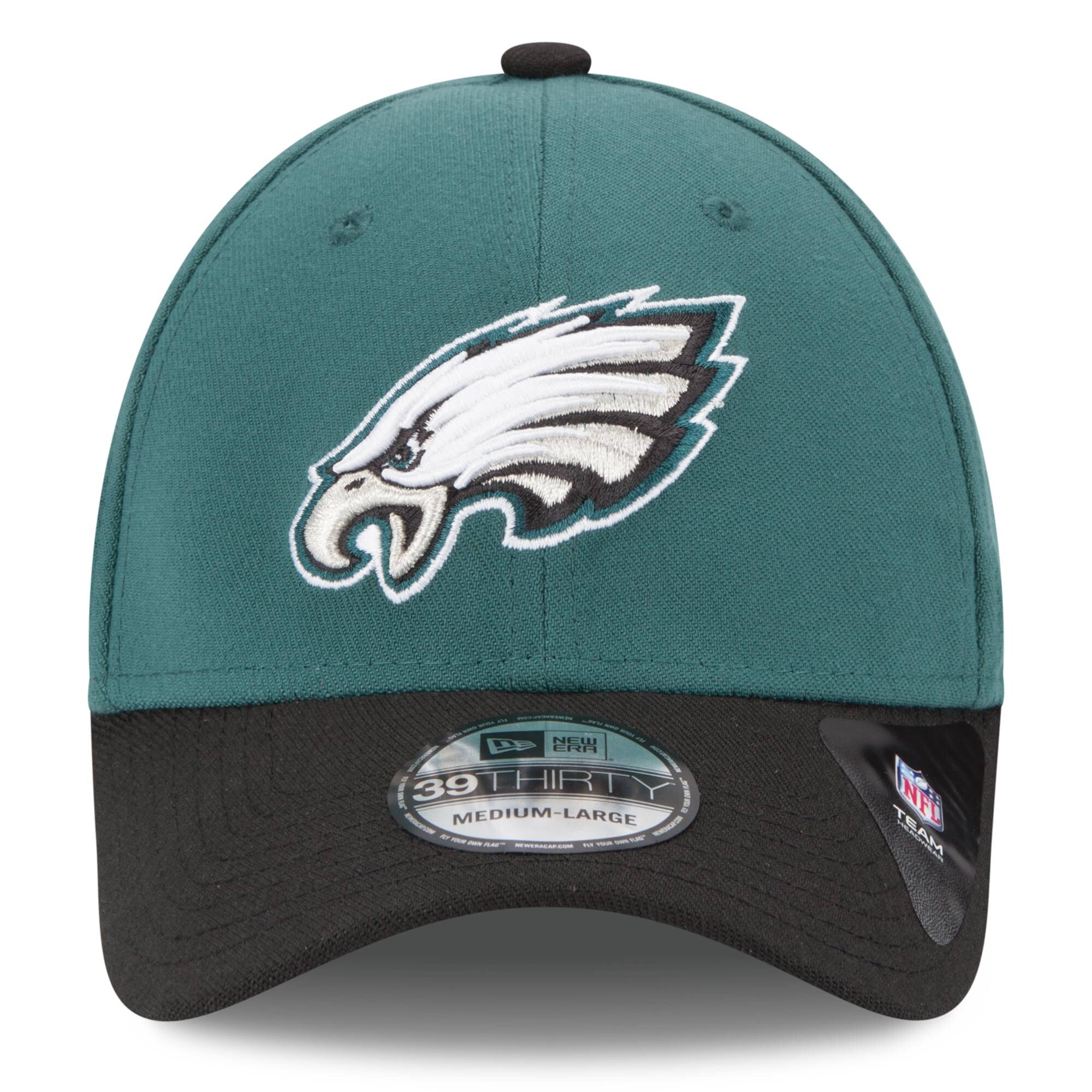 Men's Philadelphia Eagles New Era Midnight Green/Black 39THIRTY Team Classic Flex Hat