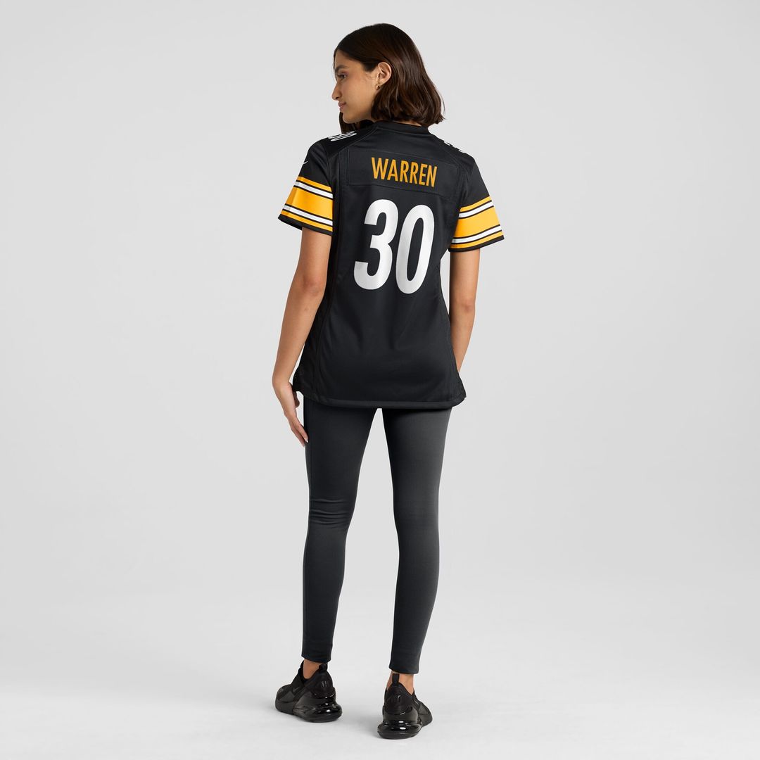 Jaylen Warren Pittsburgh Steelers Nike Women's Game Player Jersey - Black