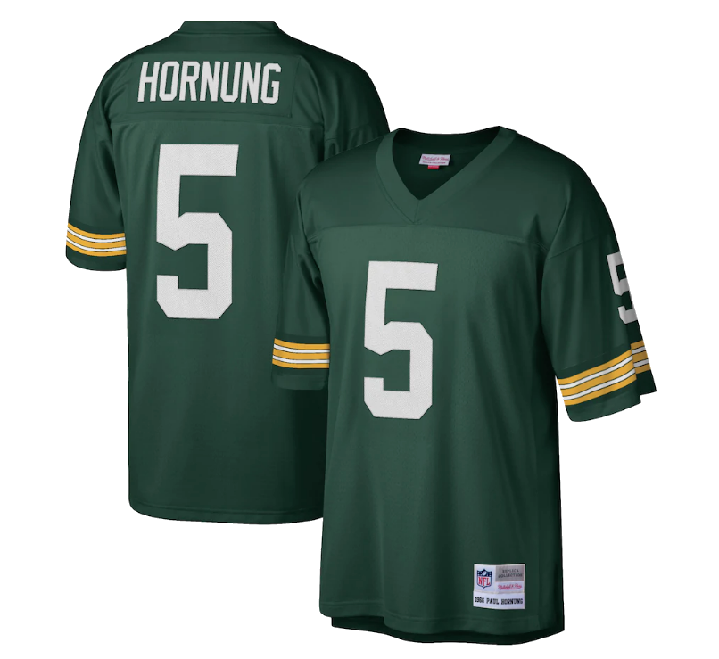 Men's Green Bay Packers Paul Hornung Mitchell & Ness Green Retired Player Legacy Replica Jersey