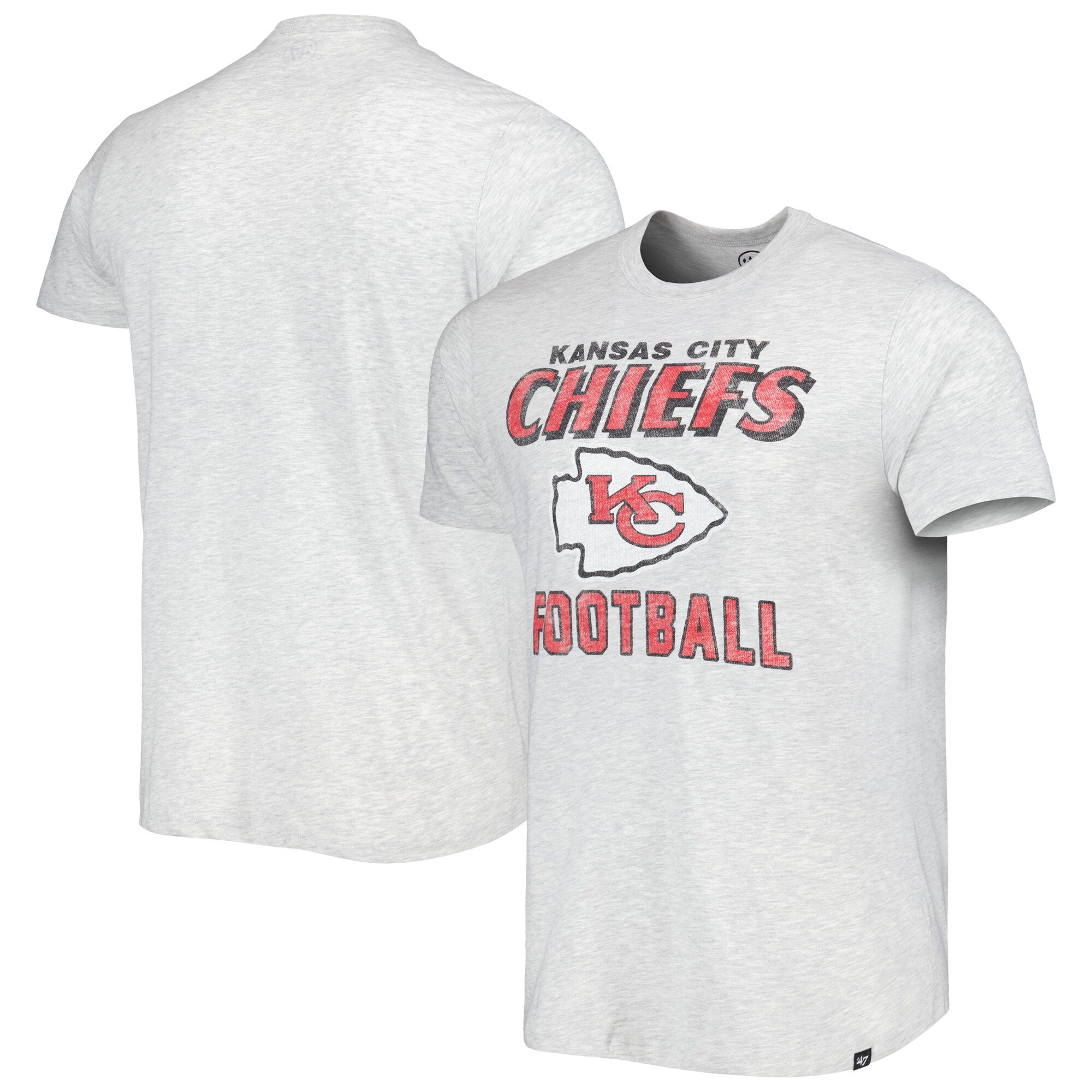 Men's '47 Kansas City Chiefs Gray Relay Dozer Franklin Tee