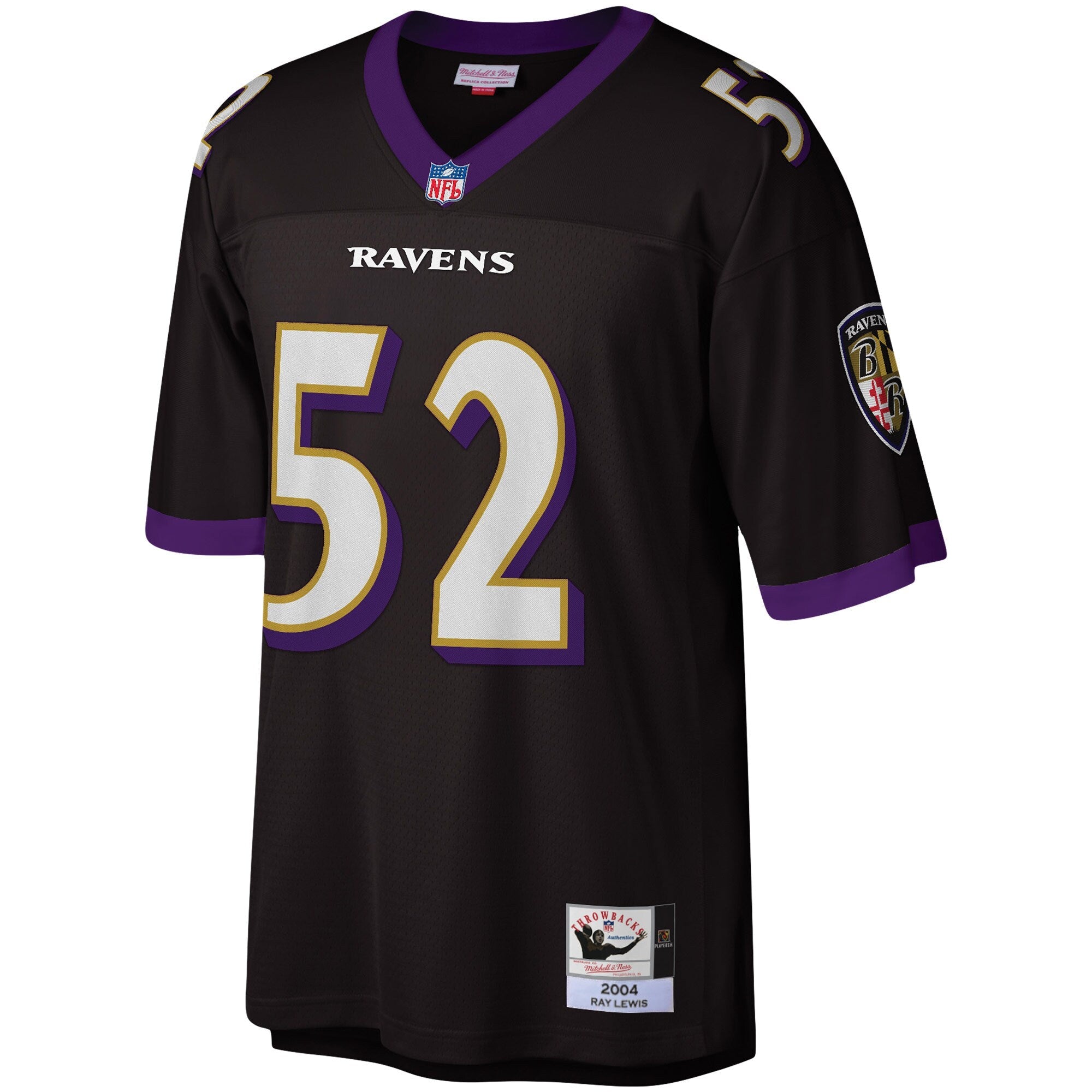 Men's Mitchell & Ness Ray Lewis Black Baltimore Ravens 2004 Legacy Replica Jersey