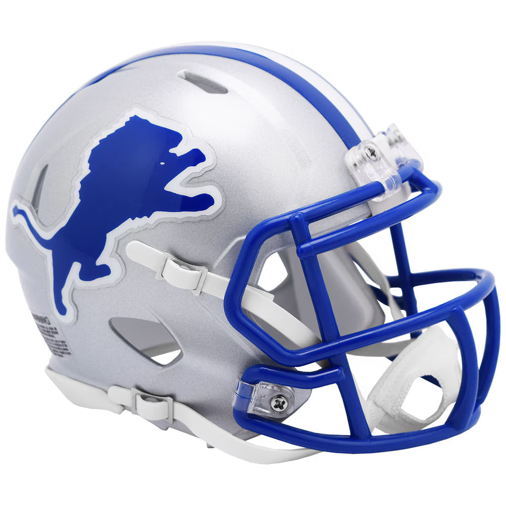 Detroit Lions 1983-2002 Silver Speed Mini Helmet
