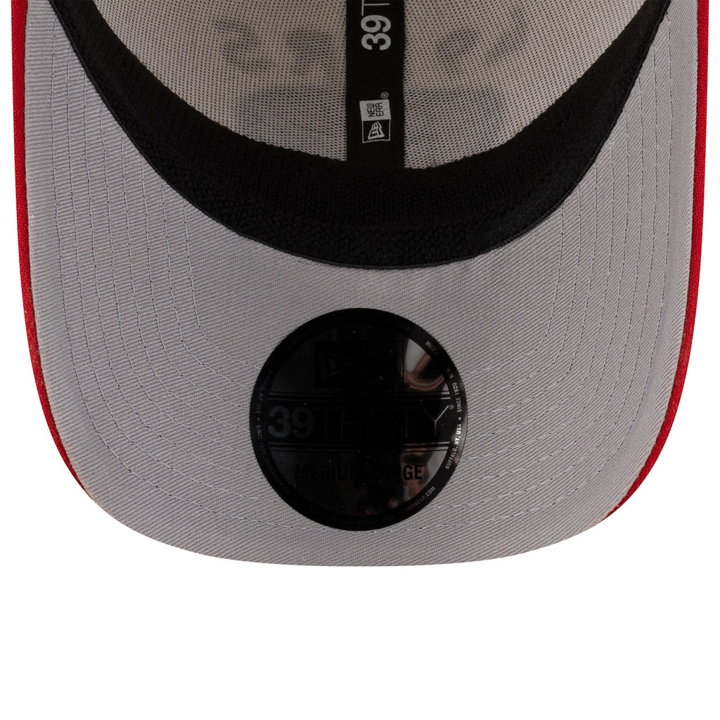 Men's San Francisco 49ers New Era 2025 NFL Draft Cream/Scarlet 39THIRTY Flex Fit Hat