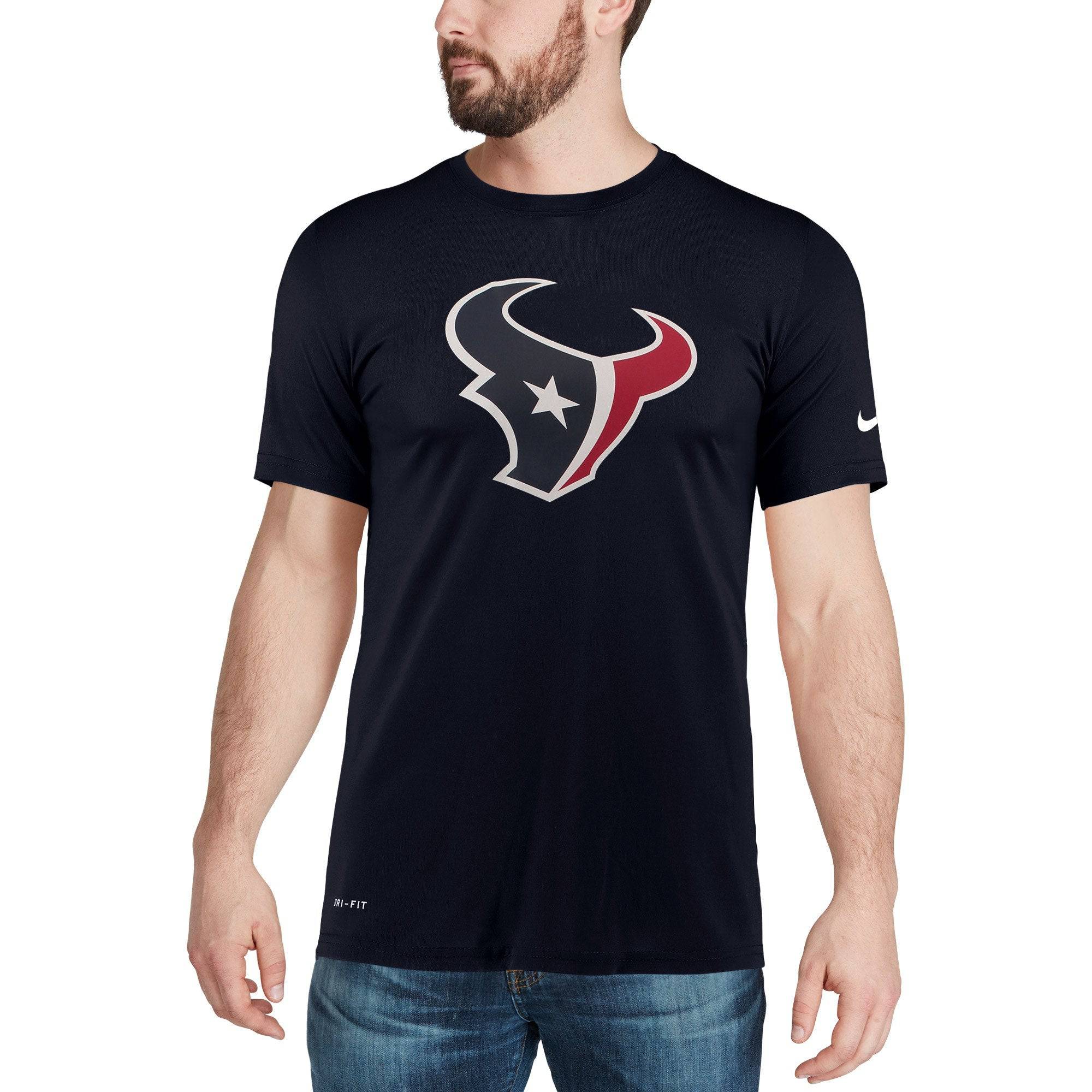 Men's Houston Texans Nike Navy Legend Performance Logo Essential 3 Dri-Fit T-Shirt